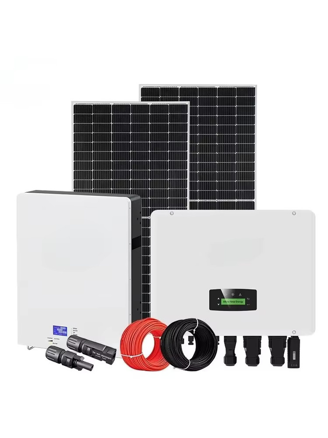 Industrielles Hybrid-Solarsystem-Kit mit Lithium-Ionen-Batterie und MPPT-Controller in Weiß - Bild 5