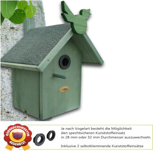 HABAU Nistkasten mit Flugloch in Grün - Bild 1