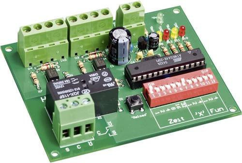 H-Tronic Elektronisches Zeitrelais Baustein 12 V/DC, Ausgangsleistung 16 A / 250 V/AC, Zeitbereich 0.1s - 63h, Grün - Bild 1