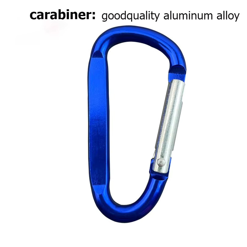 50 Stück personalisierte D-Form Karabinerhaken aus Aluminium in Multicolour für Schlüsselanhänger und Taschen, Größe D6 - Bild 2