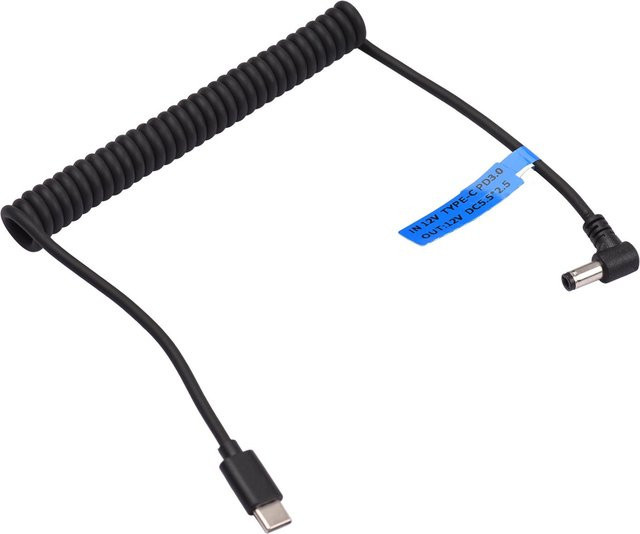 Andoer USB Typ-C auf DC 5,5 x 2,5 mm Adapterkabel 12V PD3.0 Schwarz - Bild 1