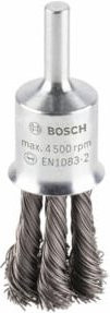 Bosch Pinselbürste gezopft aus Metall in Silber mit 0,35 mm Durchmesser und 19 mm Breite für 4500 U/min - Bild 2