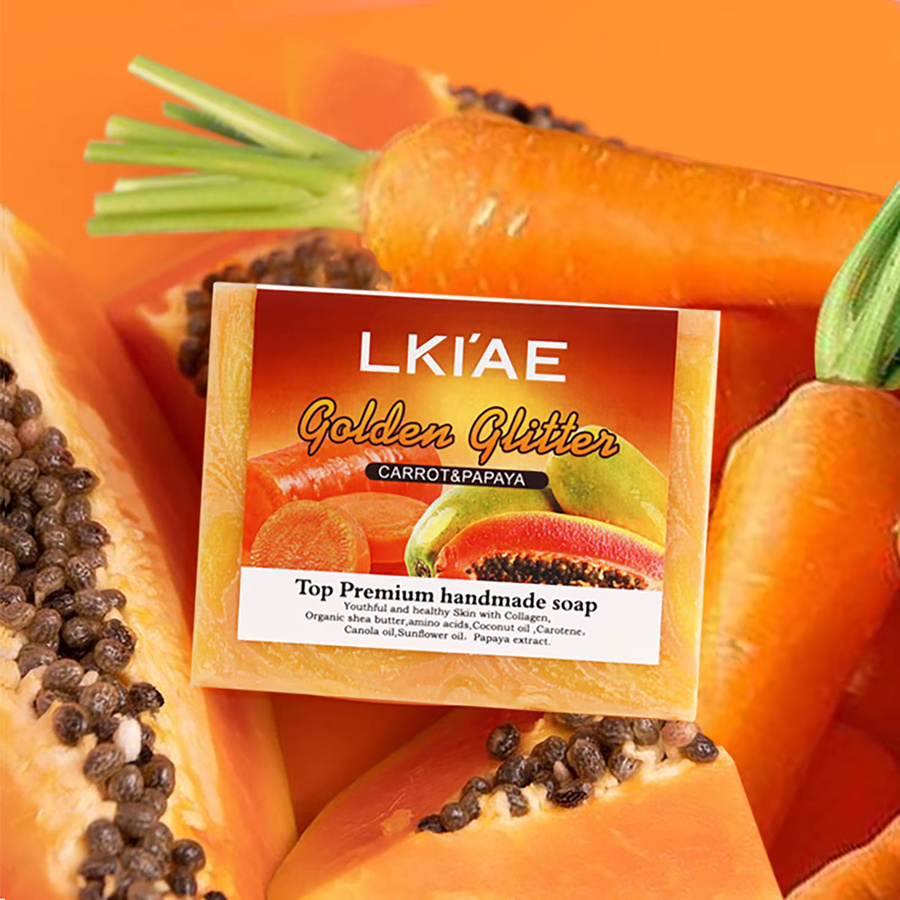 LKIAE Handseife Karotte & Papaya, 150g, Gesicht & Körper - Bild 3