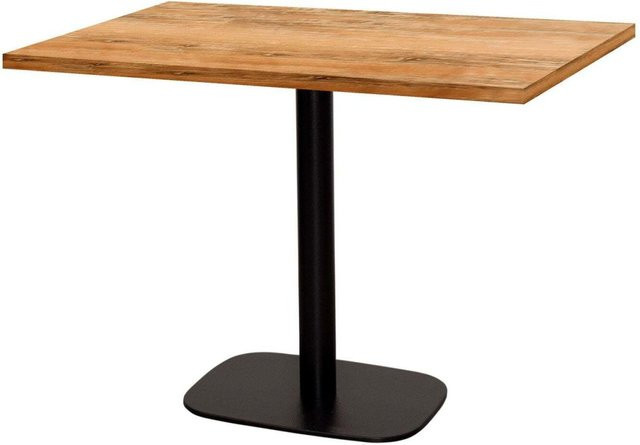 RestooTab Tisch Round rechteckig in Eiche Antik und Schwarz, B/T/H: 120 x 70 x 75 cm - Bild 1