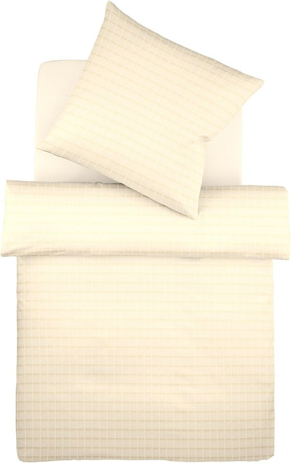 Fleuresse Mako-Batist Bettwäsche aus Baumwolle in Creme Beige, B/H: 240 x 220 cm - Bild 1