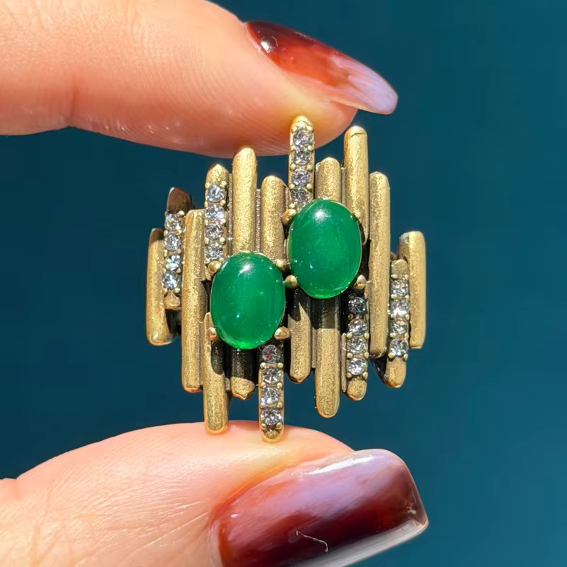 STALAIT Ring, Smaragd, Gold, Vintage, Damen - Bild 4
