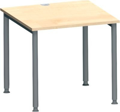 Schäfer Shop Genius Schreibtisch MODENA FLEX mit 4-Fuß-Rundrohr, Ahorn/Anthrazit, B: 80 cm, T: 80 cm - Bild 1