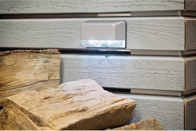 Briloner LED-Außenwandleuchte Lero in Silber mit Bewegungsmelder und 2 Leuchtpunkten - Bild 1