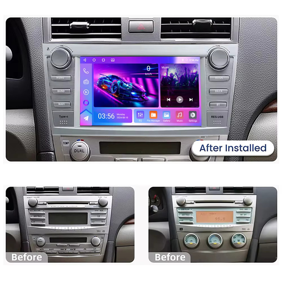 Icreative Android Auto Radio für Toyota Camry XV40 2006-2011 mit 8 Zoll Display, Carplay, Multimedia, Navigation und GPS - Bild 2