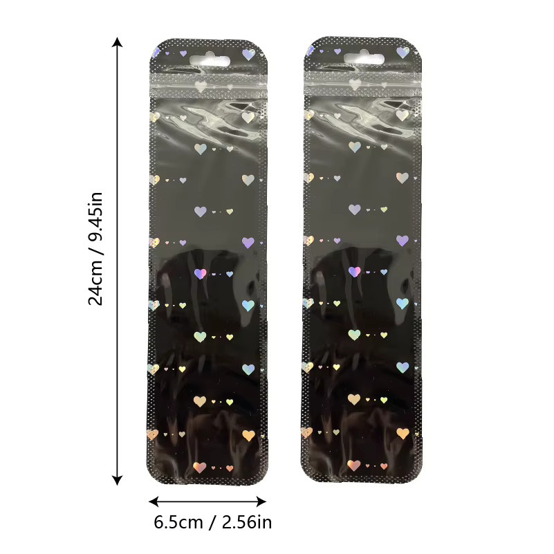 50 Stück holografische Laser-Reißverschluss-Geschenktüten in Silber, wiederverschließbare Kunststoff-Verpackungsbeutel für Schmuck, Kosmetik und Kleinteile - Bild 2