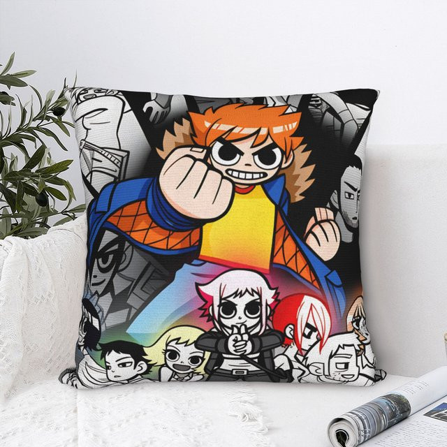 Scott Pilgrim Vs The World Kawaii Kissenbezug in Multicolour für dein Zuhause oder Büro - Bild 1