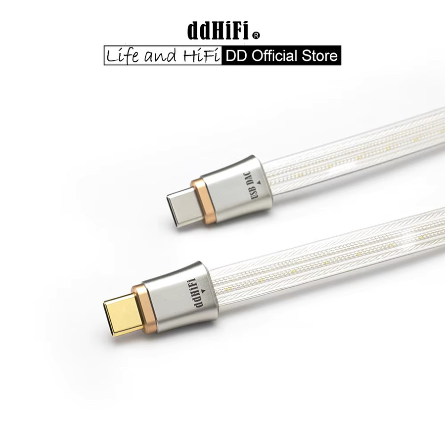 ddHiFi TC19CC Comet Flagship Pure Silver USB-C zu USB-C OTG Digitales Signalkabel mit vieradrigem Parallel-Design - Bild 1
