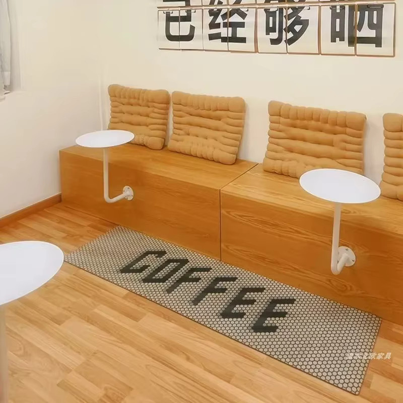 LIUSHADUOLA Wandtisch rund in Schwarz, moderner Hängetisch aus Metall für Café und Dessertladen - Bild 2