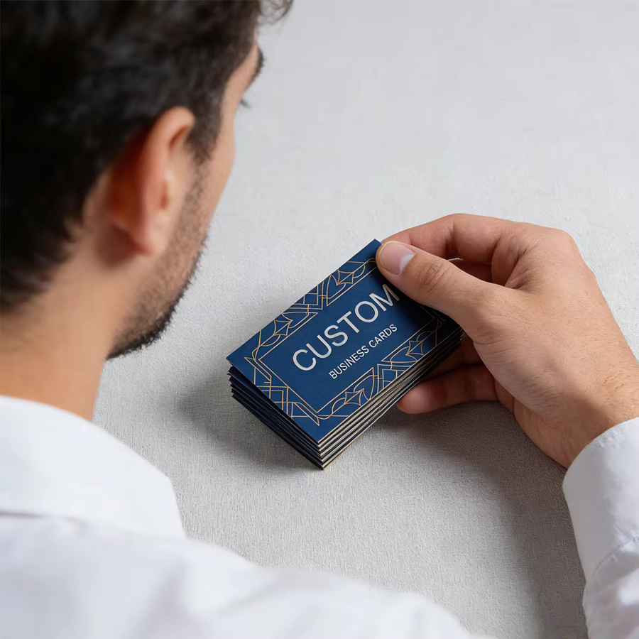 Personalisierte Visitenkarten mit Acryl-Aufbewahrungsbox, wasserfeste Dankeskarten in Blau von Professionals - Bild 5