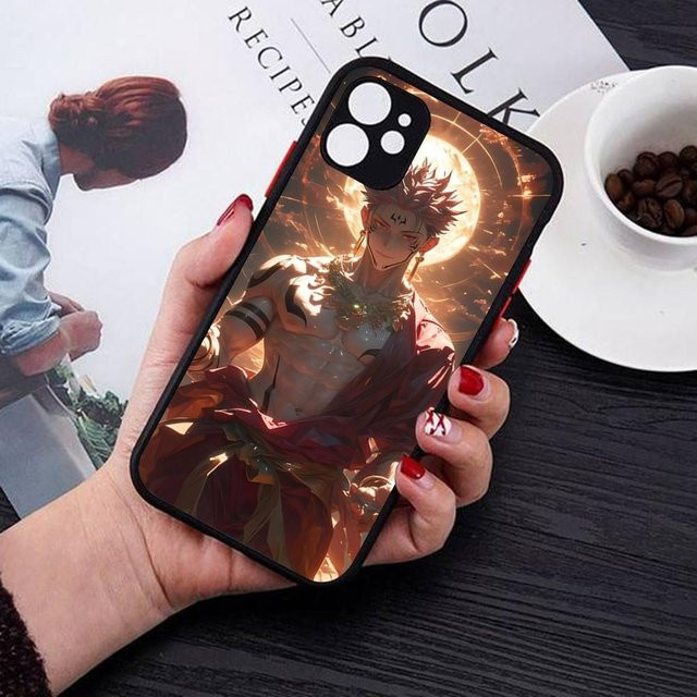 Jujutsu Kaisen Ryomen Sukuna Handyhülle von Binchi Health Electronics für iPhone 14 13 12 11 Pro Max Mini Plus X XR XS in Transparent Mattiert - Bild 1