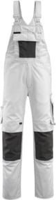 Mascot Augsburg Latzhose mit Reflexstreifen in Weiss/Dunkelanthrazit Größe 90C60 aus Cordura - Bild 1