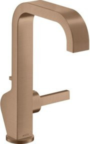 Hansgrohe Axor Citterio A Waschtisch-Einhebelmischer in gebürstetem Messing Gold mit Pop-up-Abfluss und wassersparender Funktion - Bild 1