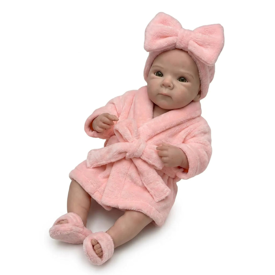 NPK Bettie Babypuppe, 18-Zoll, aus Silikon, inklusive Schnuller - Bild 2