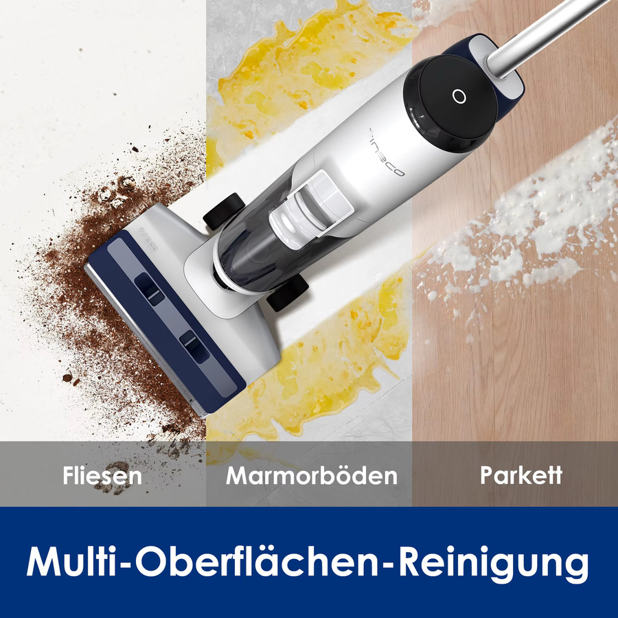 Tineco iFLOOR 5 Breeze Complete Akku-Nasstrockenstaubsauger und Wischsauger mit Kantenreinigung, Blau - Bild 3