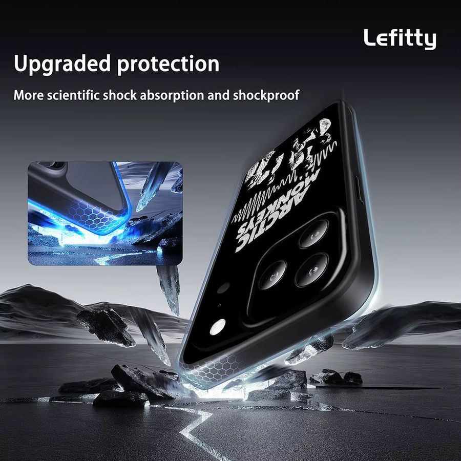 Logo A-Arctic M-Monkeys Handyhülle für iPhone 11 bis 17 Pro Max Plus Mini Schwarz Frosted Soft Shell - Bild 5