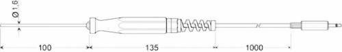 Greisinger GTF 175/1.6 Tauchfühler Pt1000 aus Edelstahl für -70 bis 200°C - Bild 1