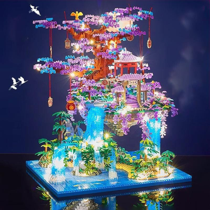 Yiran toy Feenpavillon Bausteine Gemischte Farbe 1460 Teile - Bild 3