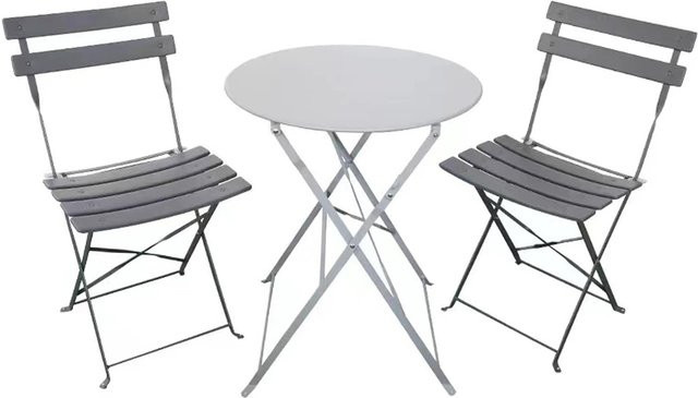 HTI-Living Balkonmöbel Cavo aus Metall in Grau Matt - Bild 1