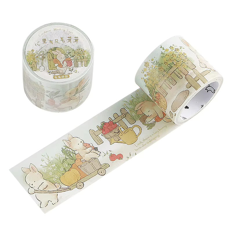 3er Set Kawaii Washi Tape mit Cartoon Tier-Motiven in Multicolour für DIY Bastelarbeiten und Tagebuch-Gestaltung, Länge pro Rolle: 300 cm - Bild 2