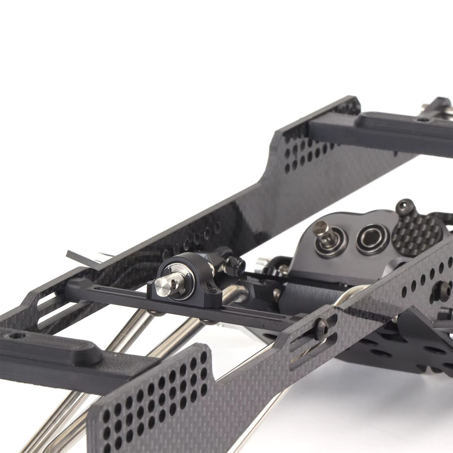 hoocrawler Carbon LCG Chassis Kit mit Delrin Skid Plate Bumper, 1/10 RC Crawler Comp Rigs - Bild 4
