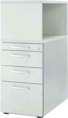 Schäfer Shop Genius Standcontainer mit Aufsatzregal, abschließbar, grau - Bild 1