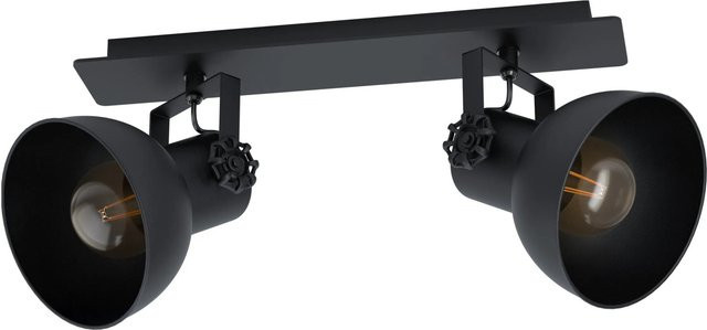 Eglo Barnstaple 2er Spot Leuchten im Industrial-Design aus Stahl in Anthrazit mit E27 Fassung - Bild 1