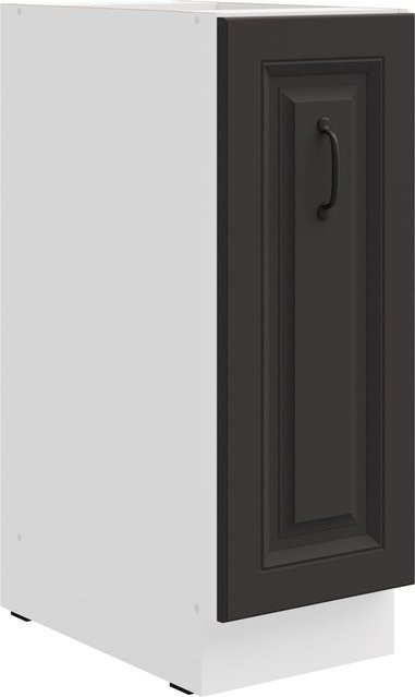 Küchenunterschrank Stilo mit Schrankauszug in Grau im Landhaus-Design - Bild 1