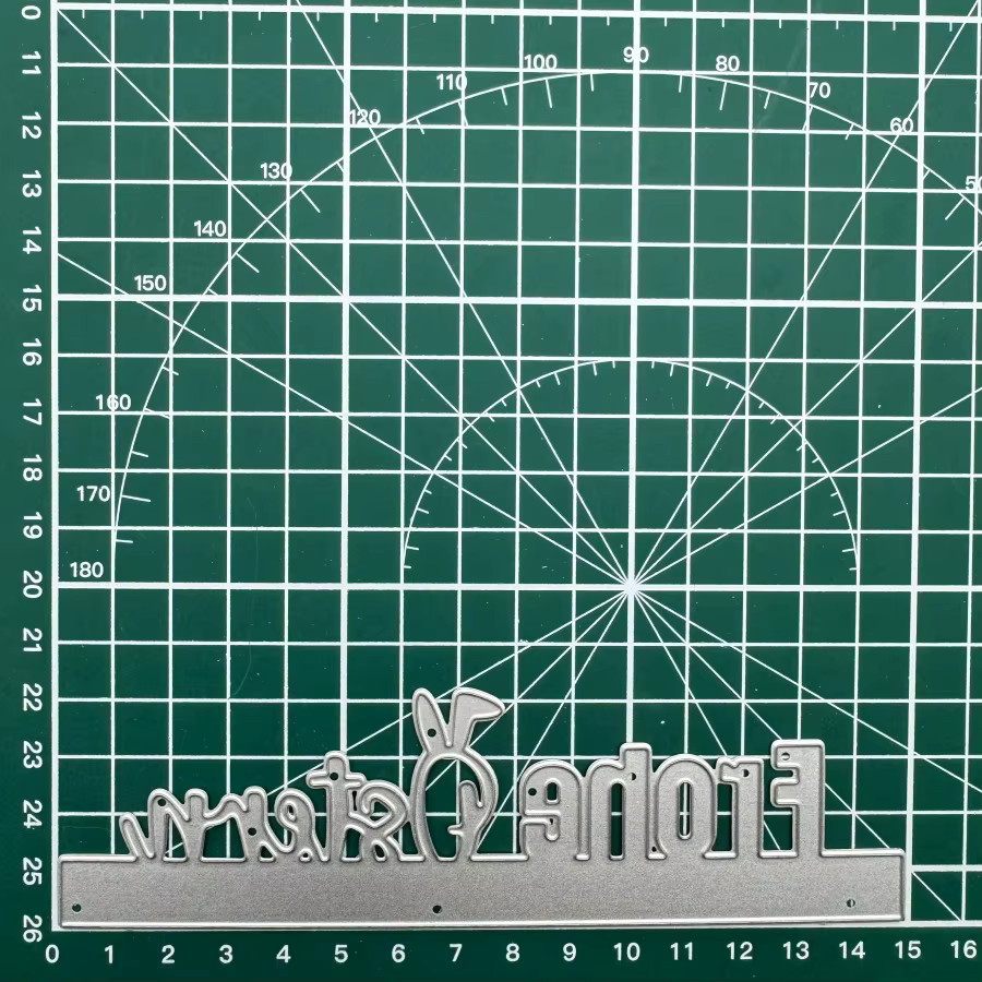 Metall-Schablone Frohe Ostern mit deutscher Phrase für DIY Scrapbooking und Kartenbasteln - Bild 4