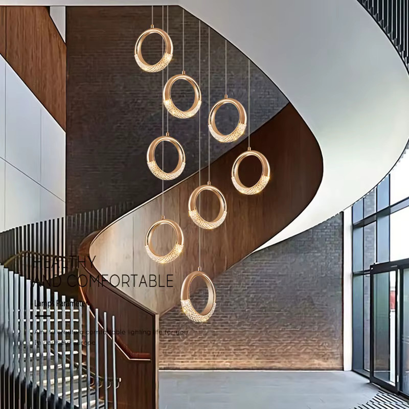 Lyfs Nordische LED-Mondpendelleuchte in Gold/Messing aus Metall für Wohnzimmer und Schlafzimmer - Bild 1