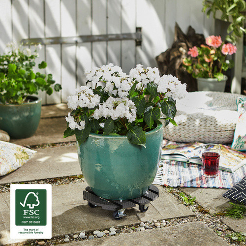 Wagner SYSTEM Multiroller GreenHome Pflanzenroller aus WPC in Anthrazit, Durchmesser: 29 cm - Bild 4