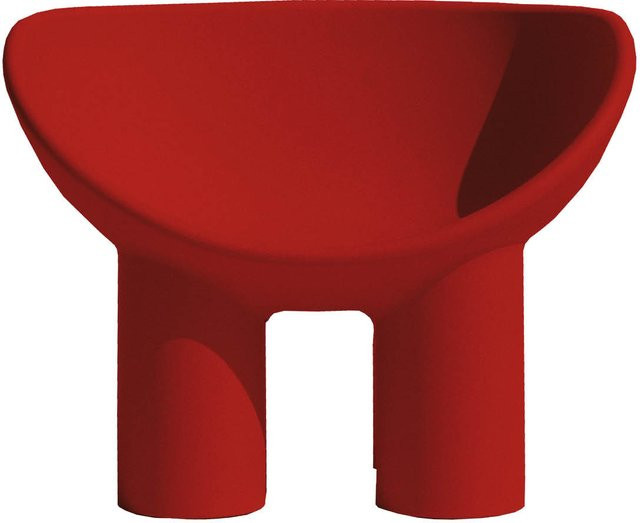 Driade Roly Poly Armlehnstuhl in Rot mit skulpturalem Design - Bild 1