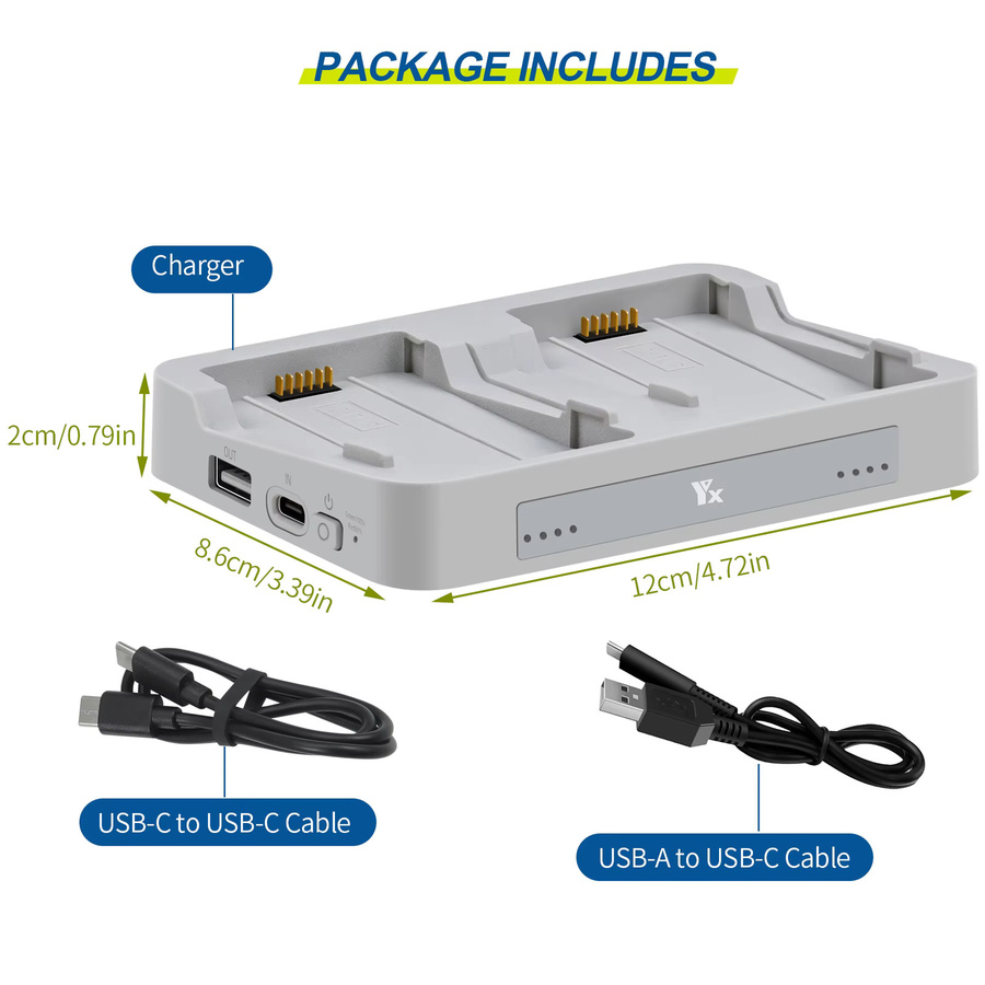 DJI YX FLIP Dual Battery Charging Hub Power Bank Ladegerät für die DJI FLIP Serie - Bild 2