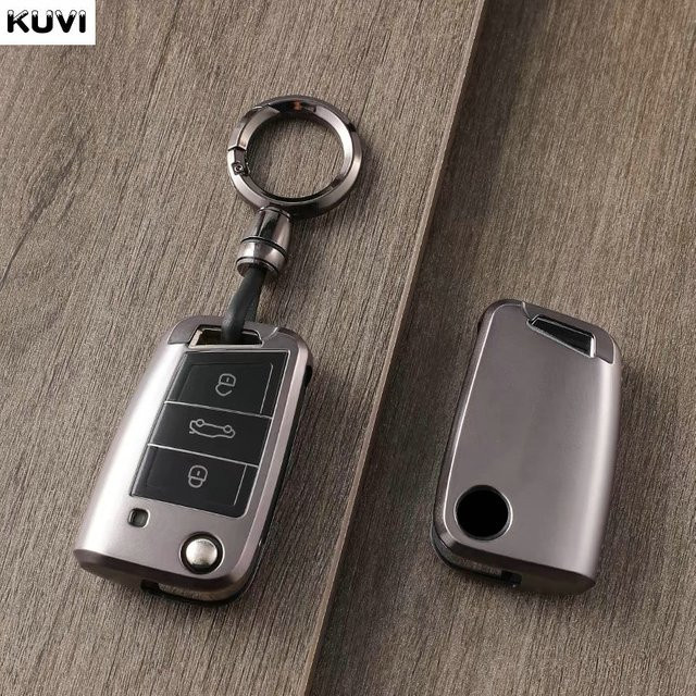 Schlüsselanhänger Grey TPU Auto Schlüssel Etui Abdeckung für VW, Skoda - Bild 1