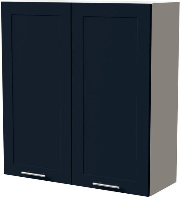 Feldmann-Wohnen Hängeschrank Oslo Weiß und Indigo Matt B: 90 cm, T: 32,5 cm, H: 96 cm - Bild 1