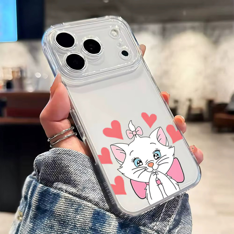Mesuca Magnetische Silikonhülle für iPhone in Transparent mit Aristocats Marie Katzen-Design - Bild 2