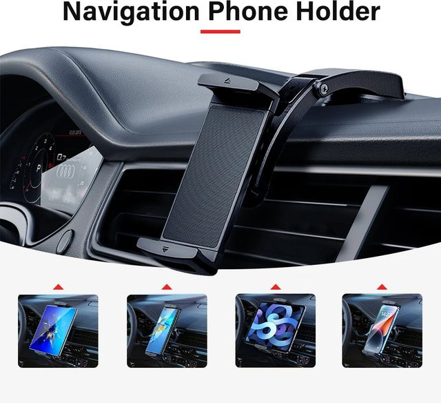 Samsung Auto-Tablet-Halterung mit starkem Saugnapf für Galaxy Z Fold und iPad, Schwarz - Bild 1