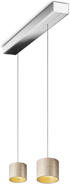 Oligo Tudor S LED-Pendelleuchte 2-flammig in Cashmere matt mit Chrom-Baldachin und Tunable White (2200K - 5000K) - Bild 1
