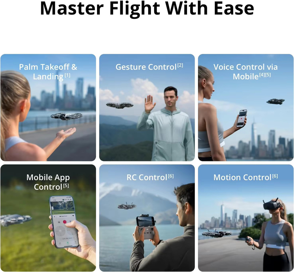DJI Neo2 Drohne mit 4K stabilisierter Videofunktion, grau, 151g, leicht und tragbar mit vollständigem Propellerschutz - Bild 3
