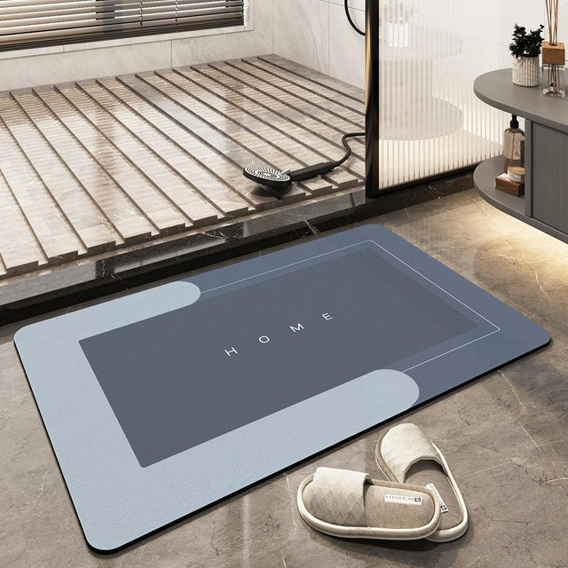 Saugfähige und schnell trocknende Badezimmermatte von DZL General Home Appliances, rutschfeste Fußmatte für Bad und Küche, B: 150 cm, T: 45 cm - Bild 1