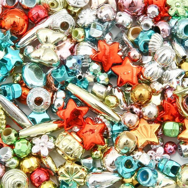 Bunte Acryl Perlen für DIY Schmuck Handwerk, 30g - Bild 1