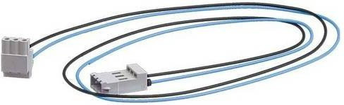Hager KU9S80SBE Leitung für SABO universZ 800mm Spannungsabgriff 2-polig mit Stecker und Buchse in Schwarz/Blau/Grau - Bild 1