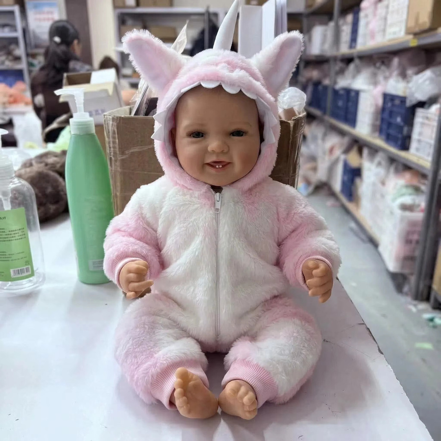 NPK Lächelnde Reborn-Babypuppe, 17-Zoll, Rosa / Pink - Bild 2