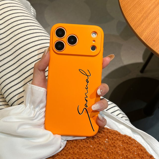Personalisierte Silikagel-Handyhülle mit individuellem Namen und bunten Buchstaben für Apple iPhone 11 bis iPhone 17 Pro Max Air Plus, Mehrfarbig - Bild 1