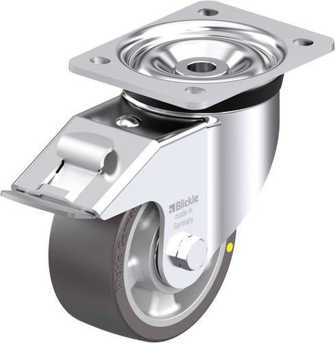 Blickle Stahlblech-Lenkrolle LK-ALST 127K-FI-AS in Silber, Rad-Durchmesser: 125 mm, Tragfähigkeit: 450 kg - Bild 1
