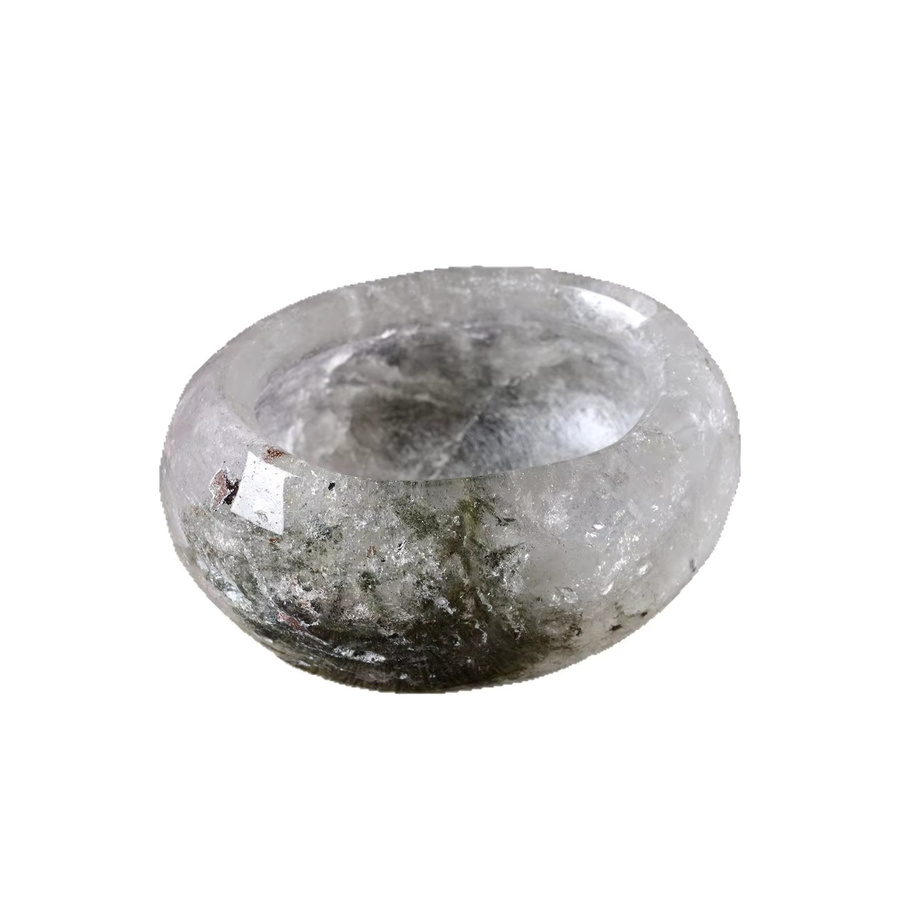CrystalHola Böhmische Geisterkristall-Polierschale aus transparentem Stein, runde Schmuckschale und dekorativer Edelsteinbehälter - Bild 3